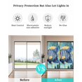 thumbnail image 4 of Window Privacy Film Coastal Ocean Stained Glass Window Film Decorative Sun Block Window Cover Summer Abstract Floral Stripe Ombre Fish Window Clings Static Adhesive Sticker for Bathroom 29.5"x78.7", 4 of 7