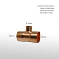 thumbnail image 2 of End Feed Reducing Tee Plumbing Fitting For Copper Pipe Refrigeration Parts Air Condition Fittings 3 Way, 2 of 2