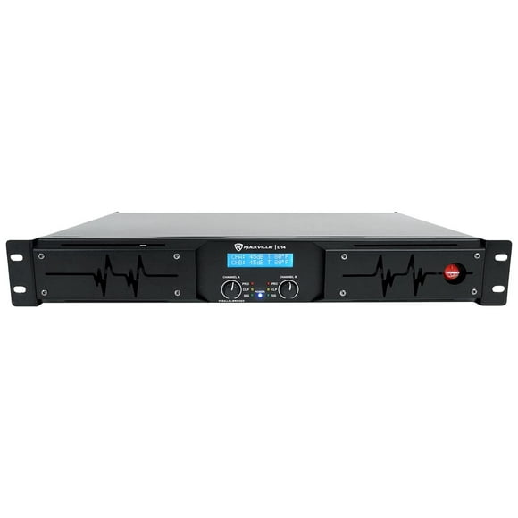 Rockville D14 7000W Peak / 2000W RMS 2-Channel Class D Pro/DJ Amplificador perfecto para sonido en v
