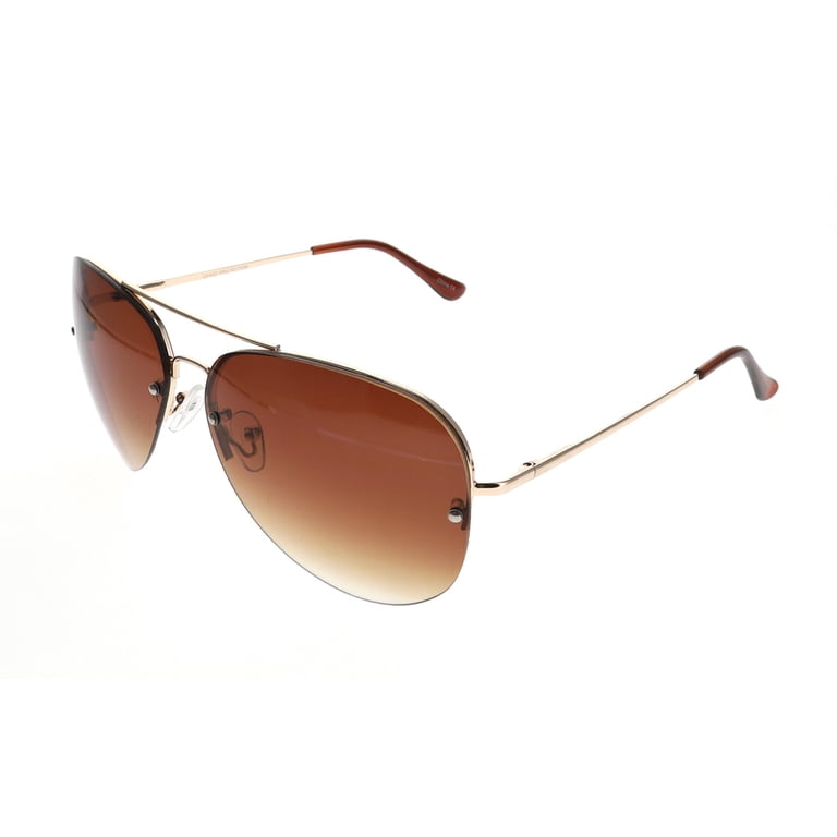 Oversized Gradient Lens Rimless Metal Frame Aviator  display picture 1