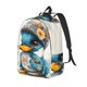 thumbnail image 1 of Disketp Cute Sunflower Blue Duck print Canvas Backpack Lightweight Travel Daypack Student Rucksack Laptop Backpack-Medium, 1 of 5