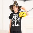 thumbnail image 2 of Boys Halloween Shirts Kids Skeleton Bone Shirt Size 9-12T Glow in The Dark T-Shirt Funny Shirt for Kid, 2 of 7