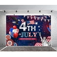thumbnail image 6 of 4th of July Backdrop Independence Day Background American Flag Holiday Party Banner Patriotic Decor Fourth of July Memorial Day Party Decorations Props 8x6ft, 6 of 10