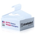 thumbnail image 1 of Perchas de plástico Closetselect Ultra Heavy Duty, color blanco, 28 unidades, 1 of 9