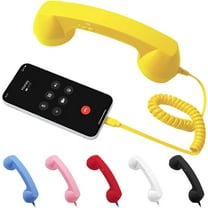 Retro Phone Handset, 2026 New Retro Phone Handset for iPhone, Type-C Retro Telephone Wired Handsets Style Landline Handle Receiver for Cell Mobile Video Conferences, Calls, Meetings