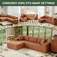thumbnail image 4 of Meeyar 110" Cloud Sectional Couch with L-Shape Chaise, Boneless Modular Sofa for Living Room, Orange, 4 of 9