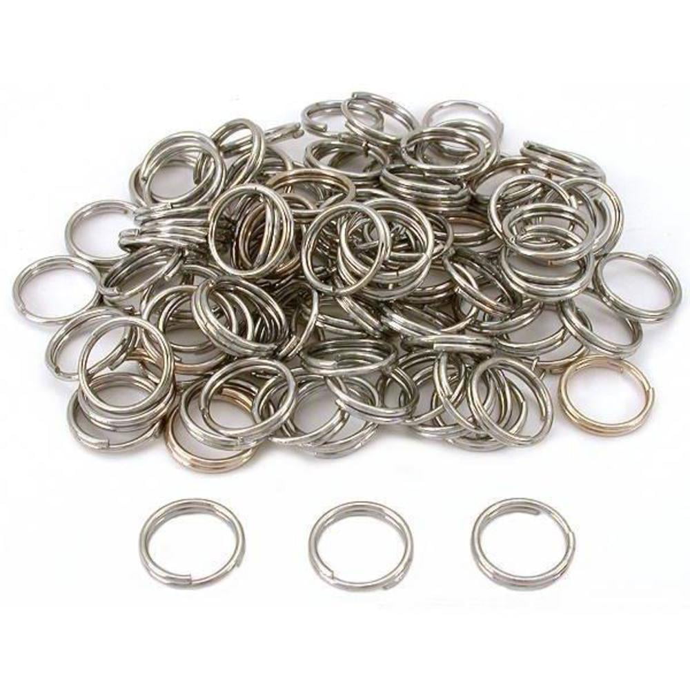 Stainless steel Split Key Rings Hoop Ring elastic Loop Keychain 8-50mm 10-1000x 