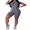 Grey, variant on KOMOO Women 2Pcs Sport Set Short Sleeve Slim Top High Waist Elastic Short Pants Yoga Outfits