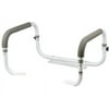 Carex Steel Toilet Support Rail with Adjustable Legs and Handles for Seniors, 300 lb Capacity