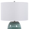 thumbnail image 3 of Uttermost Caicos Lampe de Table en Céramique et Fer Bleu Sarcelle, 3 of 7