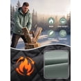 thumbnail image 4 of NEIKU Men's Winter Coat Hooded Work Jacket Warm Quilted Cotton Lined Outdoor Heavy Duty Outerwear Coat Gray-green L, 4 of 9