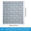 thumbnail image 4 of UNICOO® 3D Wall Panels Peel and Stick Self-Adhesive Real Bricks Effect Wall Tiles for Kids Room Bathroom Living Room TV Walls Sofa Background Wall Decoration. 116sq ft 20 Packs (Silver), 4 of 7