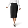 thumbnail image 2 of Medichic Women's Cargo 5-Pocket Scrub Skirt – 34" Length, Knit Waist, Flex Fabric, Black XS, 2 of 4