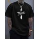 thumbnail image 1 of Camiseta casual con estampado creativo "Forgiven" para hombre, cuello redondo, manga corta, estilo urbano moderno para adultos, hombres, mujeres, adolescentes y jóvenes., 1 of 7