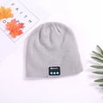 thumbnail image 5 of ZOELNIC Bluetooth Headphones Hat Super Soft Knitted Music Beanie Bluetooth Brimless Music Cap For Winter Outdoor Sport (Light Grey), 5 of 8
