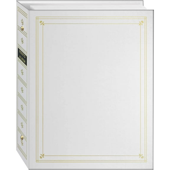 3-ring White album Bi-Directional w memo area for 4x6 5x7 8x10 photos by Pioneer - 4x6