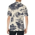 thumbnail image 4 of CCRFTGI Mens Hawaiian Shirt 3xl Cotton Short Sleeve Polo Shirts Summer Plain Men Shirts Vacation Palm Trees Graphic Button Up Tshirt,Beige XL, 4 of 5
