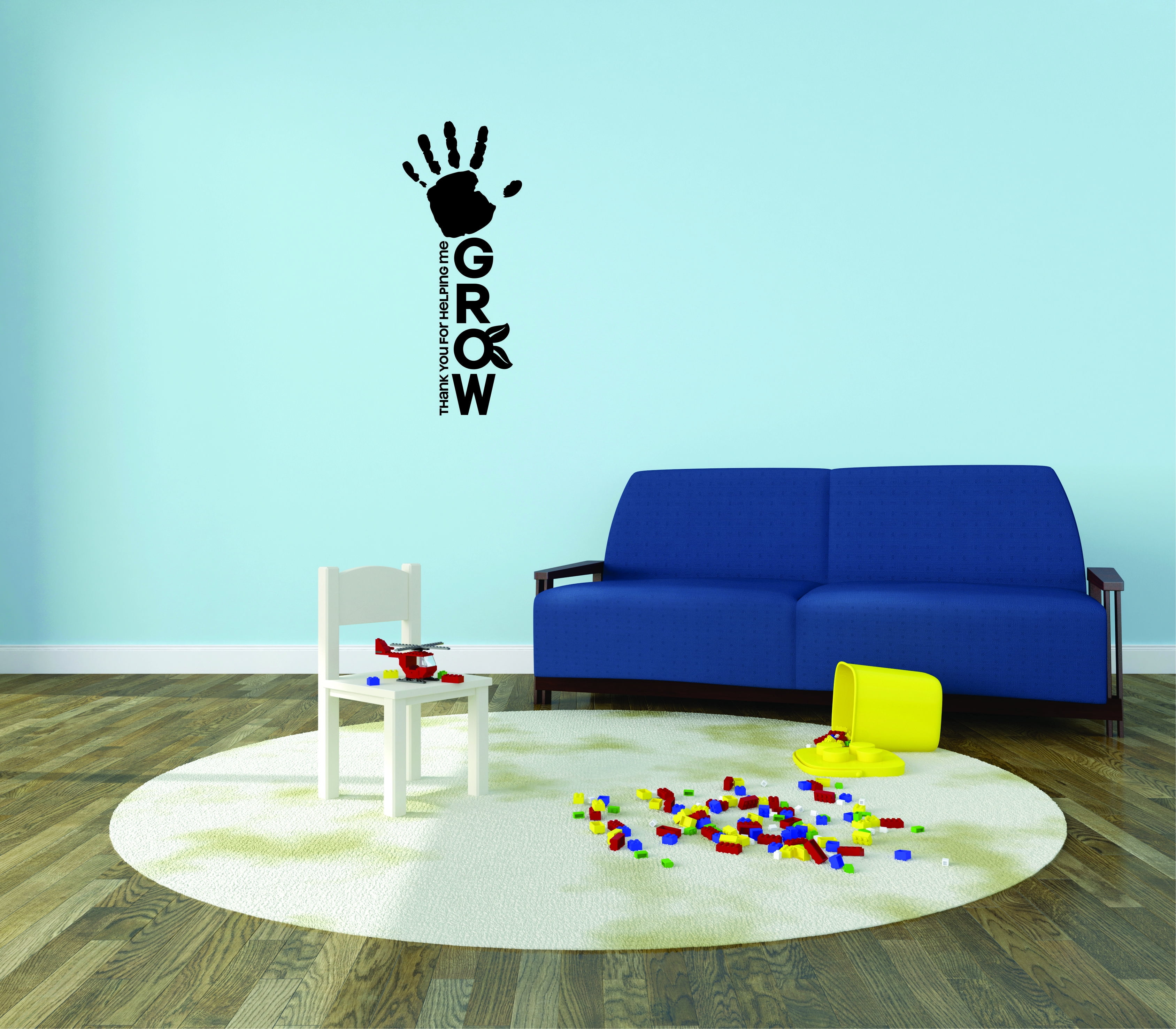 Decal Peel & Stick Wall Sticker Hand Thank You For Helping Me Grow