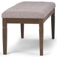 thumbnail image 2 of Trent Home 48" W Rectangle Tufted Ottoman Bench in Cloud Gray Linen Look Fabric, 2 of 5