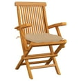 thumbnail image 2 of vidaXL Garden Chairs with Beige Cushions 6 pcs Solid Teak Wood, 2 of 12