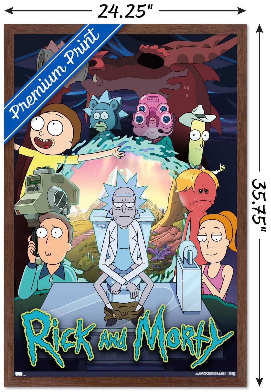 Rick And Morty - Season 4 Group Wall Poster, 14.725" x 22.375"