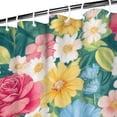 thumbnail image 3 of Pioneer Flower Floral Print Pattern Shower Curtain 72"x72" ,Bathroom Decorative Shower Curtains Set with 12 Hooks,Modern Waterproof Washable Shower Curtain, 3 of 6
