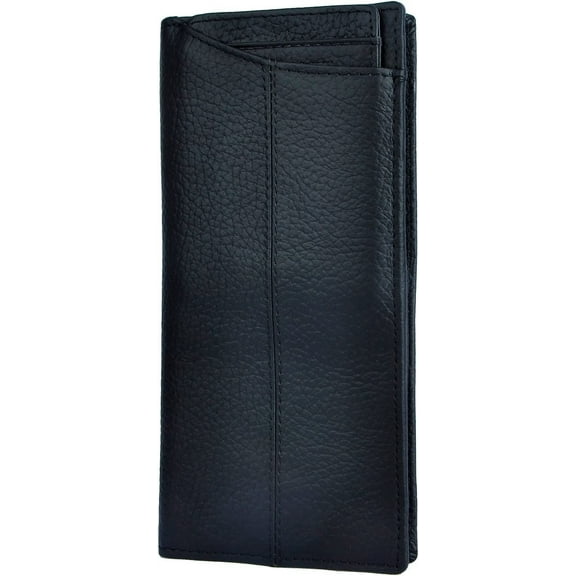 CAILDANL Mens Genuine Leather Bifold Wallet Organizer Checkbook Card Case（0 1019 A Coffee）