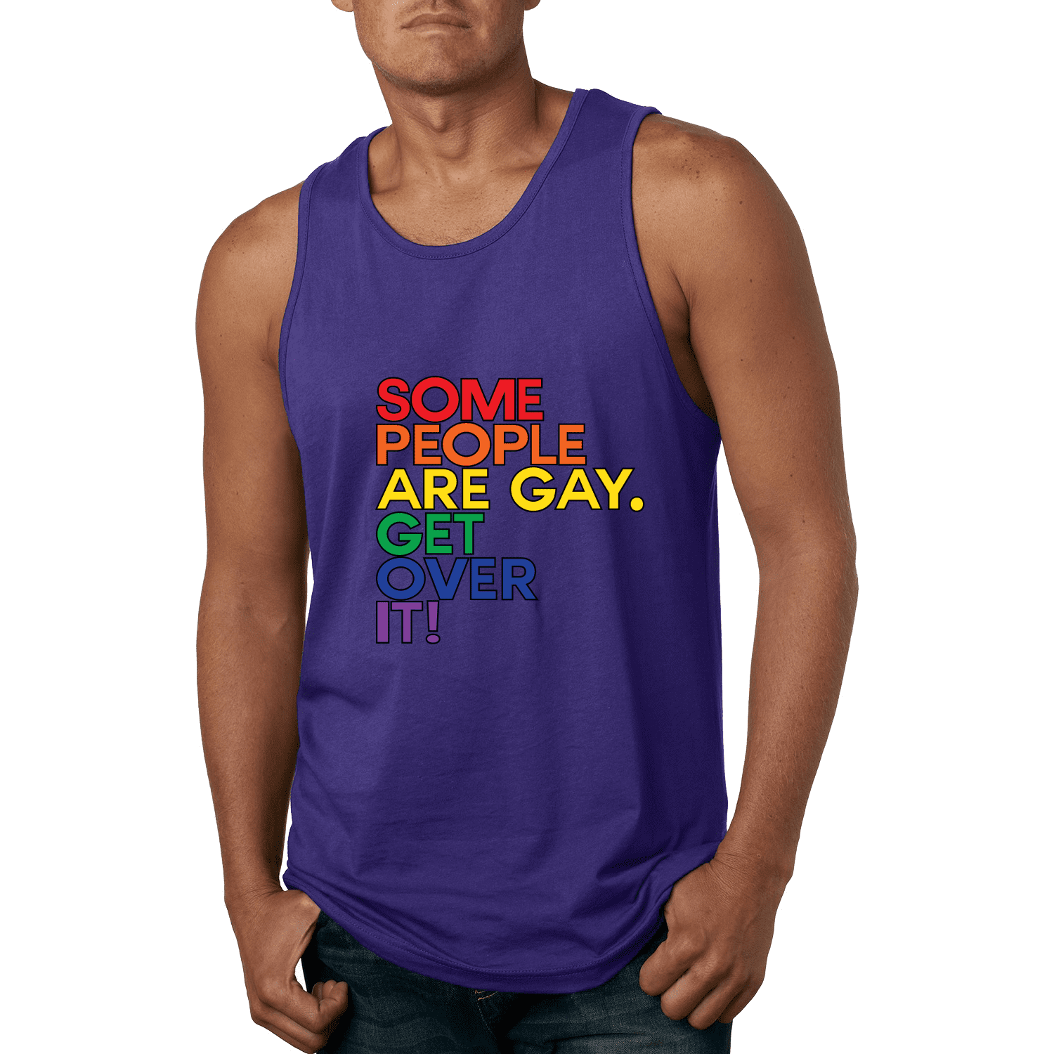 1Tee Mens Some People are Gay Get Over it T-Shirt