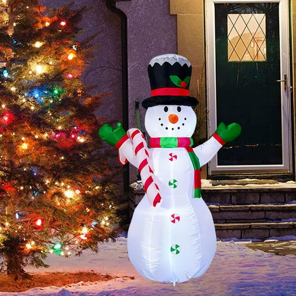 FVDPWYE 4 ft Inflatable Snowman Christmas Decoration Outdoor for Party Vacation Yard