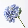thumbnail image 2 of Nvzi 6 piezas de flores artificiales de hortensias de seda azules, ramo de hortensias realistas para bodas, fiestas, oficinas, decoración del hogar (azul y blanco), 2 of 5