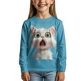 thumbnail image 3 of DISNIMO Blue Cat Shirt for Girls Long Sleeve Shirts Size 7-8 Sports Tshirts for Kids Boys T Shirts Soft Tops for Girls Cute Cute Crewneck Shirts Girls Fancy Clothes for Kids Fall Clothing Girls, 3 of 7