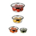 thumbnail image 1 of Refrigerator Storage Containers Set 4 Piece Circular Stackable Clear PET Fresh-keeping Boxes 24.5 cm x 24.5 cm x 10.6 cm to 14.2 cm x 14.2 cm x 6.1 cm, 1 of 6