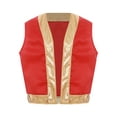 thumbnail image 3 of renvena Kids Arabian Prince Street Rats Costume For Boys Gold Trim Waistcoat With Harem Dance Pants Red 16, 3 of 7