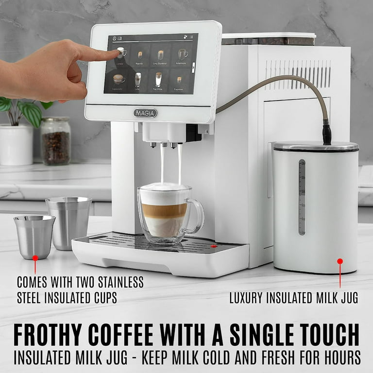 Zulay Magia Super Automatic Coffee Espresso Machine - Durable Espresso  Machine With Grinder - Coffee Maker With Easy To Use 7” Touch Screen, 19  Coffee Recipes, … in 2023