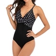 thumbnail image 1 of Traje de Baño de Impresión de las Mujeres, Ajuste Apretado Sexy Tamaño Grande una Pieza con Diseño sin Espalda para la Playa Y la Fiesta, Traje de Baño de Cubierta Delgada, 1 of 4