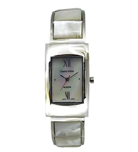 Charles Delon Watches for Womens 4112 LPMM Silver/Pearl/Silver ...