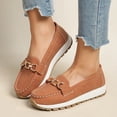 thumbnail image 4 of Chain Decor Slip On Loafers, Casual Platform Walking Shoes (Women's), 4 of 6