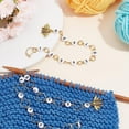 thumbnail image 5 of 2 Pcs 2 Styles Bees Charm Knitting Row Counter Chains 0~9 Number Stitch Markers Acrylic Beads Crochet Stitch Marker Charms for Knitting Weaving Sewing Quilting Handmade Jewelry DIY, 5 of 9