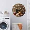 thumbnail image 7 of ZXCXRQFa Red Wine Glass Leaf Grapes Round Wall Clock Daisy Silent Non Ticking Wooden Wall Clocks Battery Operated for Home Office School Decor,10 Inch, 7 of 7
