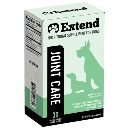UPC: 0709112406730 | Extend – Joint Care For Dogs – 1 Month Supply – Glucosamine for Dogs with MSM & Ascorbic Acid – Pure Grade Ingredients – 100%