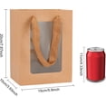 thumbnail image 2 of 10 Packs BurlyWood Kraft Paper Bag with Clear Window 8x6x4 Gift Bags with Handle for DIY Valentine's Day Proposal Candy Gift Packing, 2 of 9