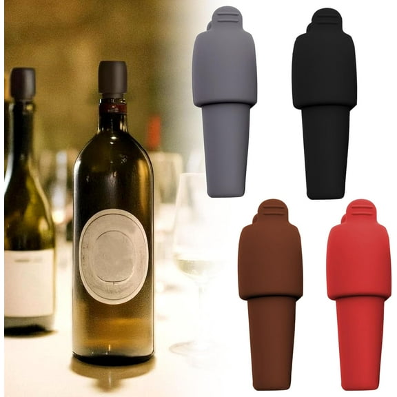 2026 New Wine Stoppers for Wine Bottles with Handle Seal Bottle Cover,Silicone Wine Stopper for Wine Bottle,Champagne Beer, Keep Drinks Fresh