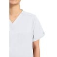 thumbnail image 4 of Cherokee Workwear Revolution Unisex Scrubs Top, 1 Pocket V-Neck, WW625, XXS, White, 4 of 10
