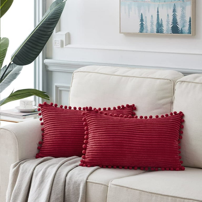 Burgundy hotsell sofa pillows