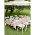 thumbnail image 4 of Outdoor Tablecloth with Umbrella Hole for Patio/Picnic/Party/Camping, Spring Flowers Blossom Waterproof Table Cloth Rectangle Table Cover Washable, Pastoral Farmhouse Botanical Rustic (52"x 70"), 4 of 8