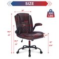 thumbnail image 3 of JONPONY Big and Tall Office Chair 400LBS Wide Seat Ergonomic Computer Desk Chair High Back Executive Leather Chair Adjustable Task Chair Lumbar Back Support 8 Hours Heavy Duty Design,Black, 3 of 15