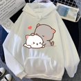 thumbnail image 5 of Sudadera con capucha de manga larga con estampado de gato para mujer, sudadera con capucha de lana para otoño e invierno, 5 of 5