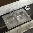 thumbnail image 2 of Moen Gs202153bq 2000 Series 33" Drop In Double Basin Stainless Steel Kitchen Sink -, 2 of 7