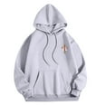 thumbnail image 4 of DDAPJ pyju Womens Oversized Hoodies Cute Bow Print Hooded Sweatshirt Trendy Casual Long Sleeve Drawstring Pullover Hoodie with Kangaroo Pocket Gray M, 4 of 6