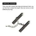 thumbnail image 4 of Unique Bargains 20Sets Ribbon Crimp Clamp Ends with Lobster Claw Clasps & Chain 40mm Metallic Black, 4 of 7